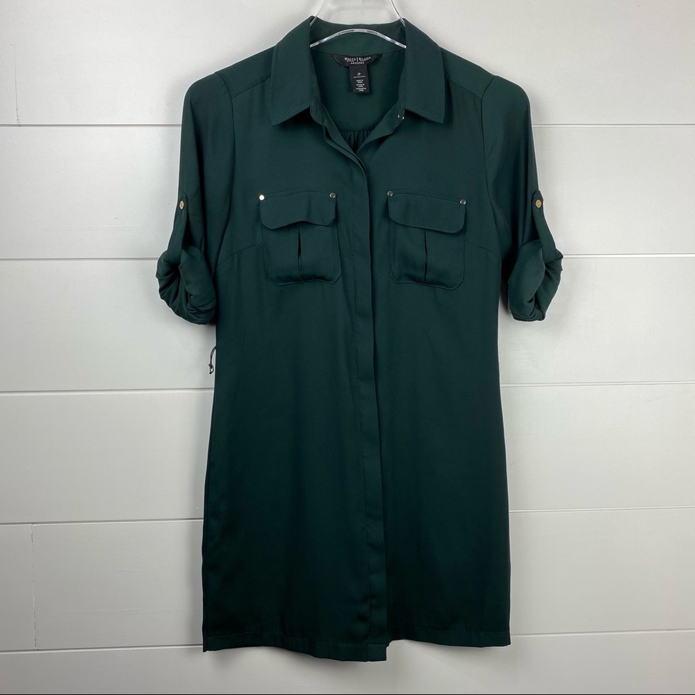 White House Black Market lined shirt dress 2P